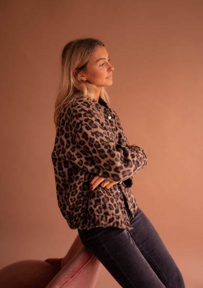 Shanna | Trendy jasje met luipaardprint