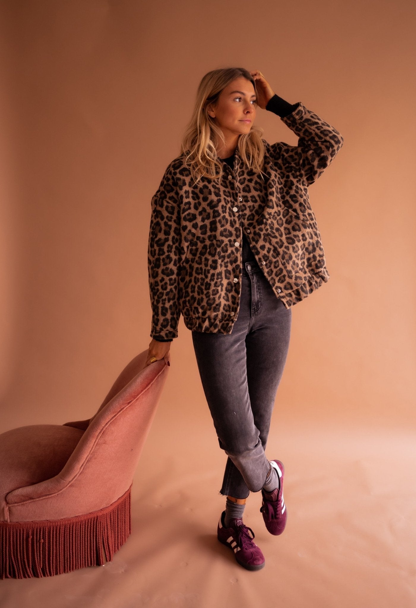 Shanna | Trendy jasje met luipaardprint