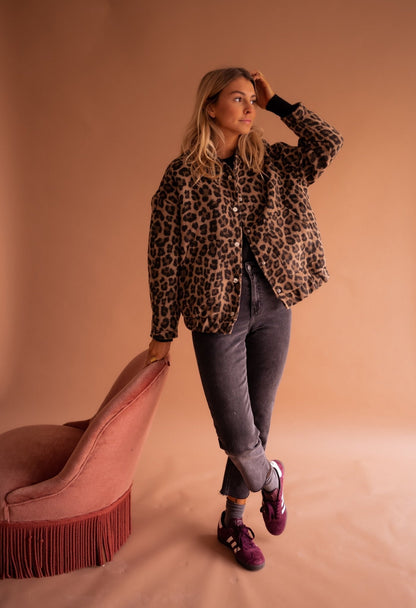 Shanna | Trendy jasje met luipaardprint