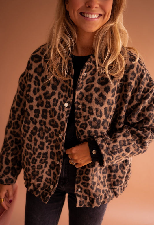 Shanna | Trendy jasje met luipaardprint