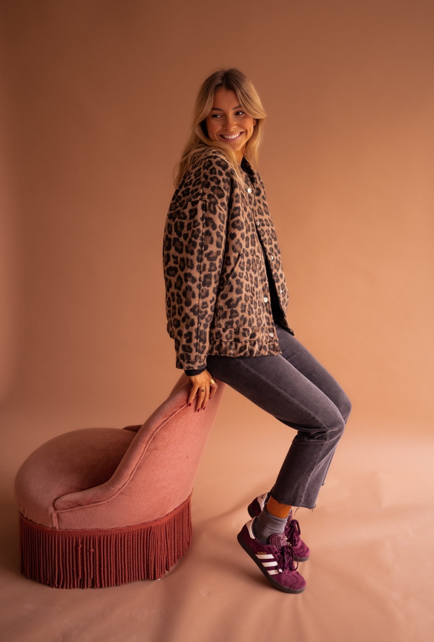 Shanna | Trendy jasje met luipaardprint